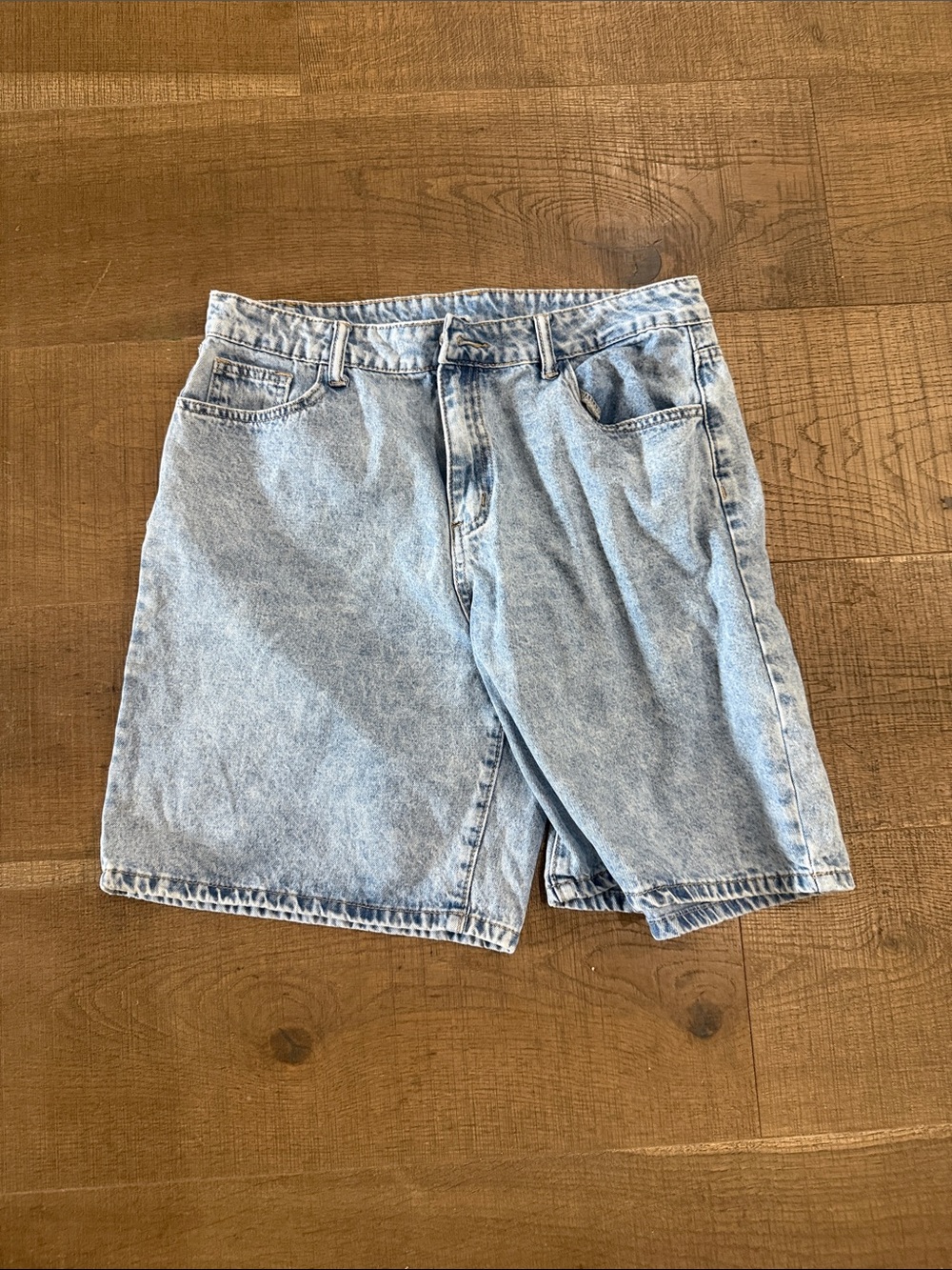 SHEIN Light Wash Denim Jean Shorts